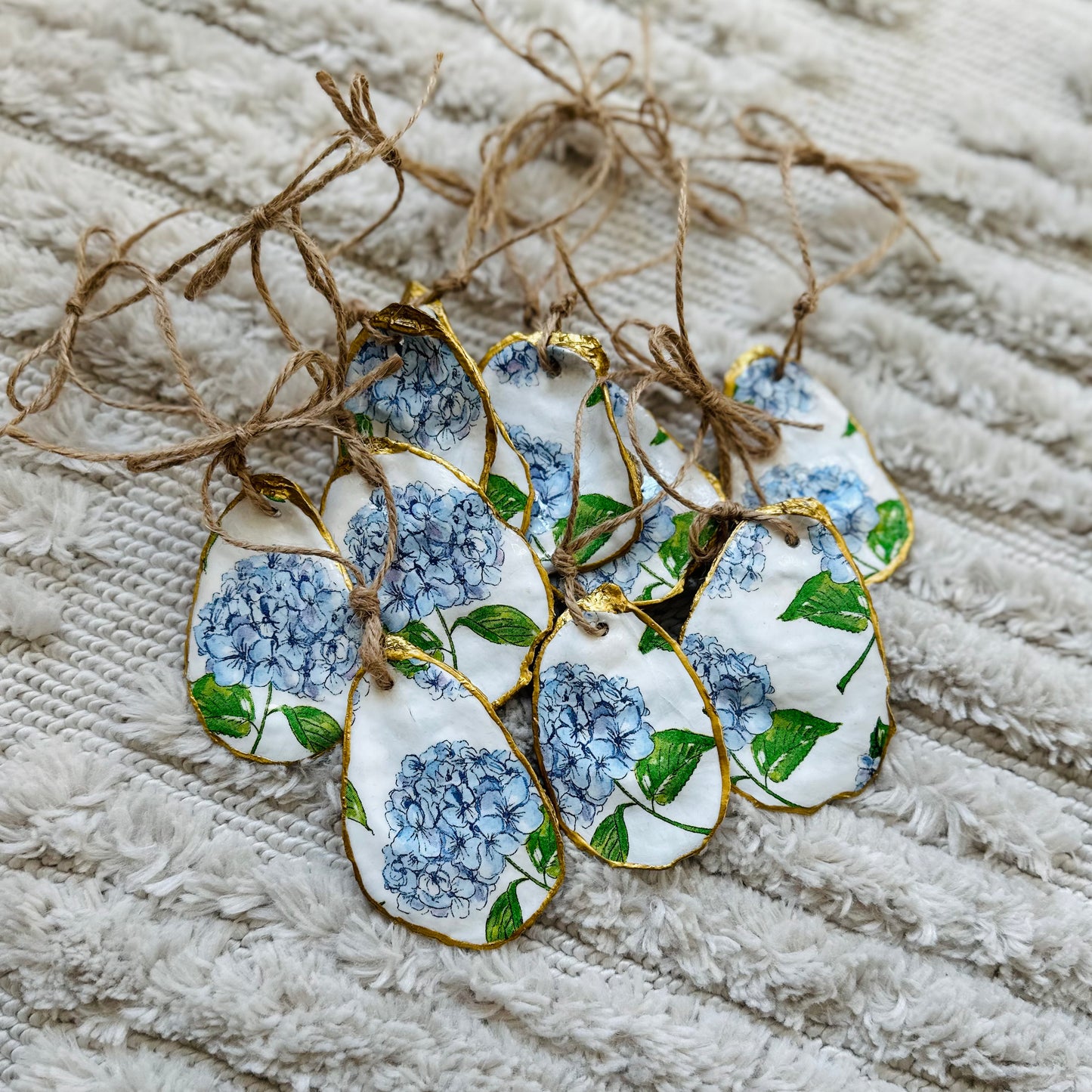 Hydrangea Oyster Ornament