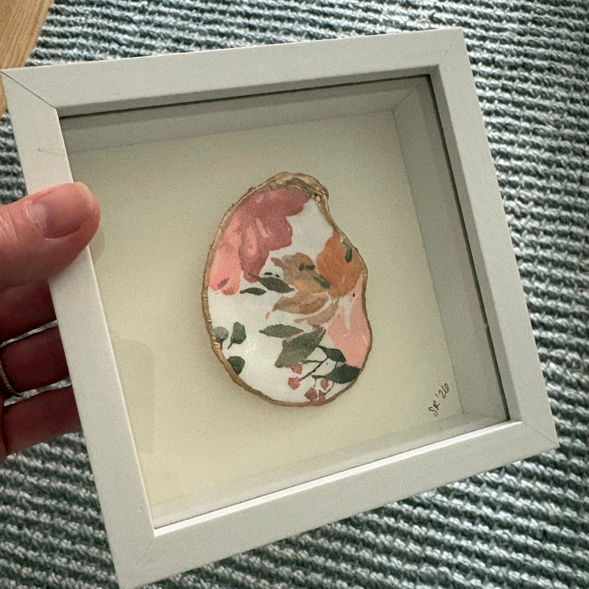 Shadowbox Framed Shell Art: 5x5 Wood Frame Minis