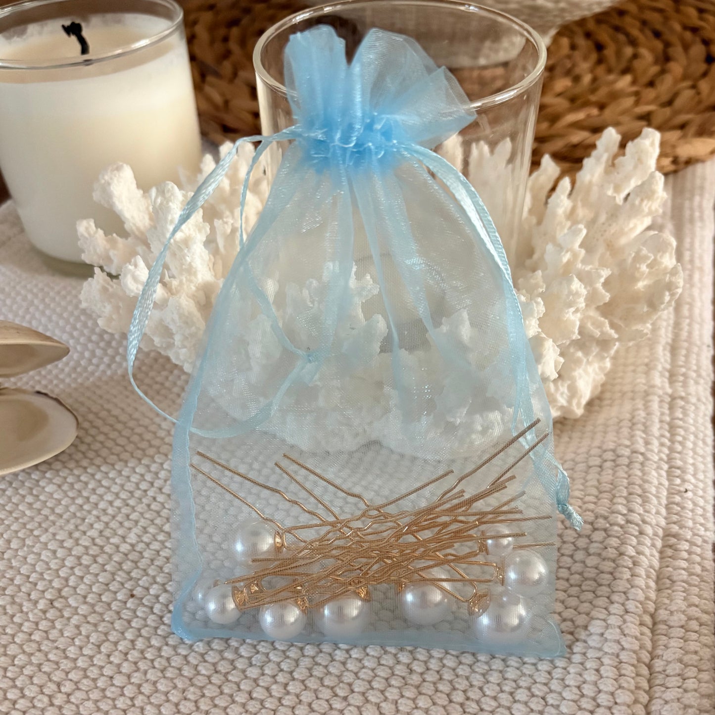 Pearl hairpins, set of 12