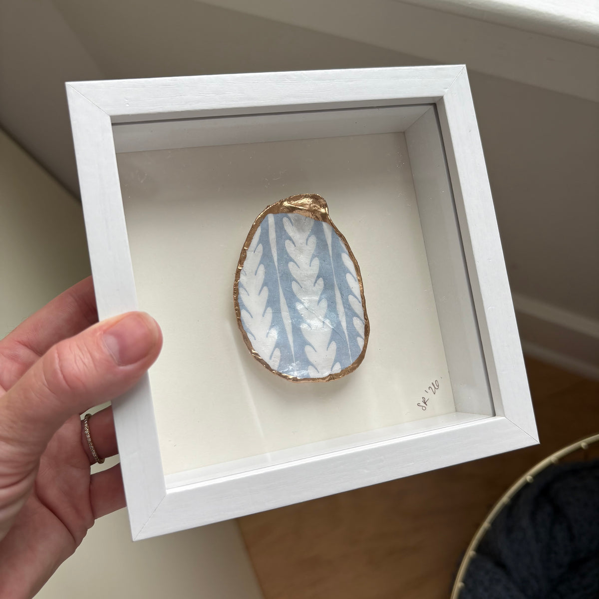 Shadowbox Framed Shell Art: 5x5 Wood Frame Minis