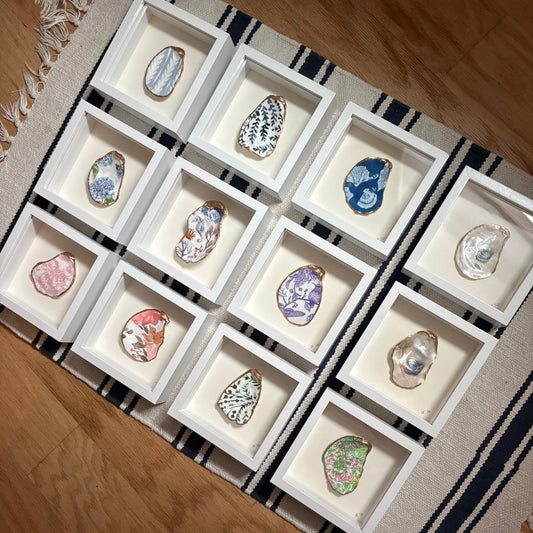 Shadowbox Framed Shell Art: 5x5 Wood Frame Minis