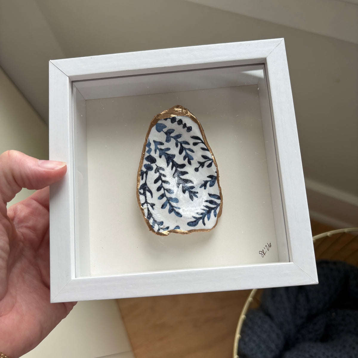 Shadowbox Framed Shell Art: 5x5 Wood Frame Minis