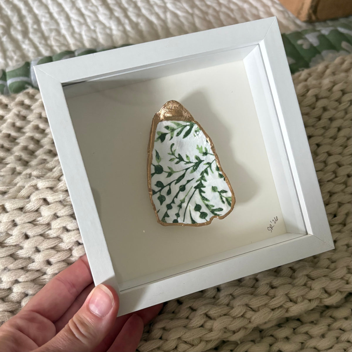 Shadowbox Framed Shell Art: 5x5 Wood Frame Minis