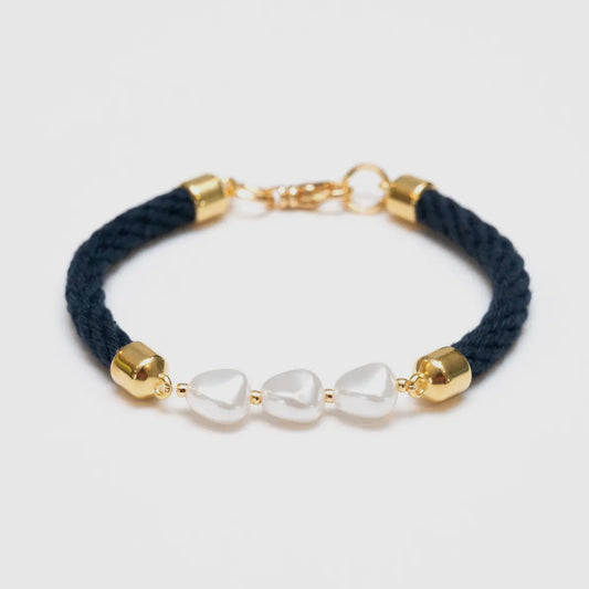Atlantic - Navy/Gold - Nautical Rope Bracelet