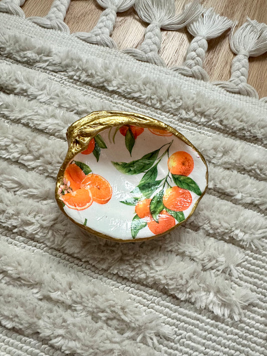 Découpage Quahog Clam Shell - Orange Blossom