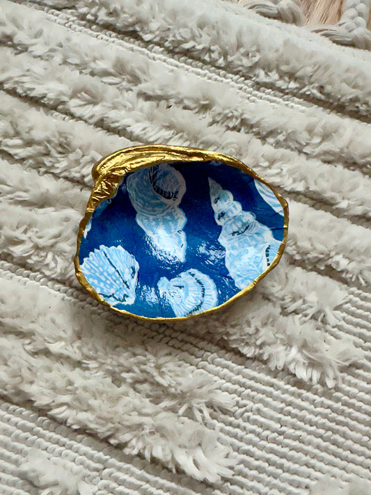 Decoupage Quahog Clam Shell - “Sharol Seashell”