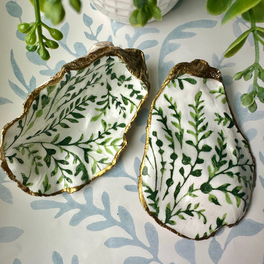 Serena & Lily™️ Priano Découpage Oyster Shell Trinket Dish - Green